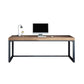 Industrial Metal Sled Office Desk Brown Home Writing Desk with Metal Legs Clearhalo 'furn' 'furn_office_desk' 'Furniture' 'Office Desks' 'Office Furniture' 'office_desk' 6069327