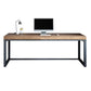 Industrial Metal Sled Office Desk Brown Home Writing Desk with Metal Legs 78.7"L x 31.5"W x 29.5"H Clearhalo 'furn' 'furn_office_desk' 'Furniture' 'Office Desks' 'Office Furniture' 'office_desk' 6069328