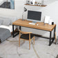 Industrial Metal Sled Office Desk Brown Home Writing Desk with Metal Legs Clearhalo 'furn' 'furn_office_desk' 'Furniture' 'Office Desks' 'Office Furniture' 'office_desk' 6069335