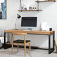Industrial Metal Sled Office Desk Brown Home Writing Desk with Metal Legs Clearhalo 'furn' 'furn_office_desk' 'Furniture' 'Office Desks' 'Office Furniture' 'office_desk' 6069336