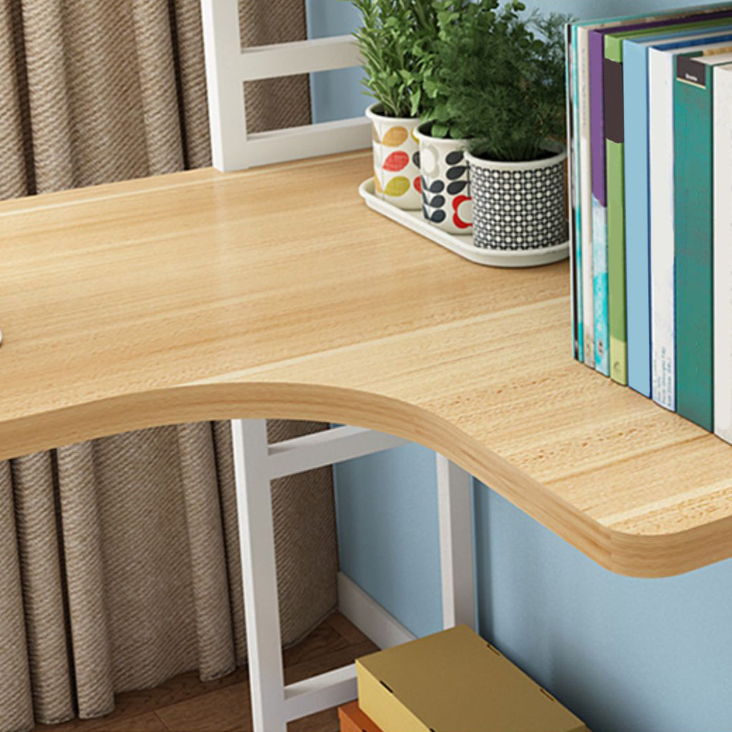 Zeitgenössischer Schreibtisch L-Shape-Schreibtisch mit Bücherregal