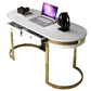 Glam Marble Office Desk with Gold Metal Base for Home Writing Desk Clearhalo 'furn' 'furn_office_desk' 'Furniture' 'Office Desks' 'Office Furniture' 'office_desk' 6069435