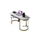 Glam Marble Office Desk with Gold Metal Base for Home Writing Desk Clearhalo 'furn' 'furn_office_desk' 'Furniture' 'Office Desks' 'Office Furniture' 'office_desk' 6069439