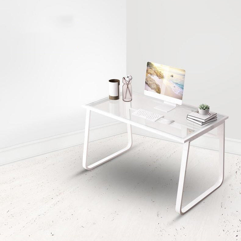 Bureau d'écriture en miroir contemporain Verre rectangulaire pour le bureau