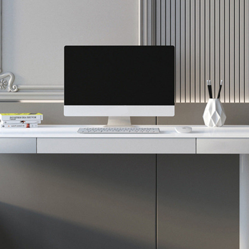 Escritorio de escritura con espejo de vidrio contemporáneo del escritorio de oficina de la base de Parsons