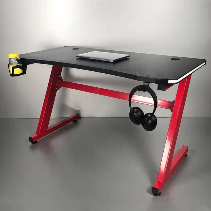 Contemporary Wooden Gaming Desk for Home 24"W X 30"H Desk in Black Clearhalo 'furn' 'furn_office_desk' 'Furniture' 'Office Desks' 'Office Furniture' 'office_desk' 6069608