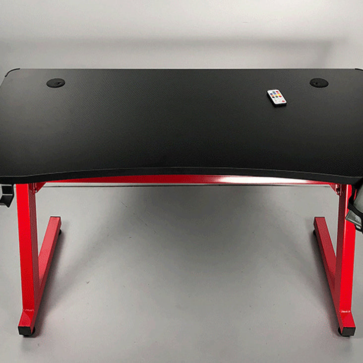 Contemporary Wooden Gaming Desk for Home 24"W X 30"H Desk in Black Clearhalo 'furn' 'furn_office_desk' 'Furniture' 'Office Desks' 'Office Furniture' 'office_desk' 6069616