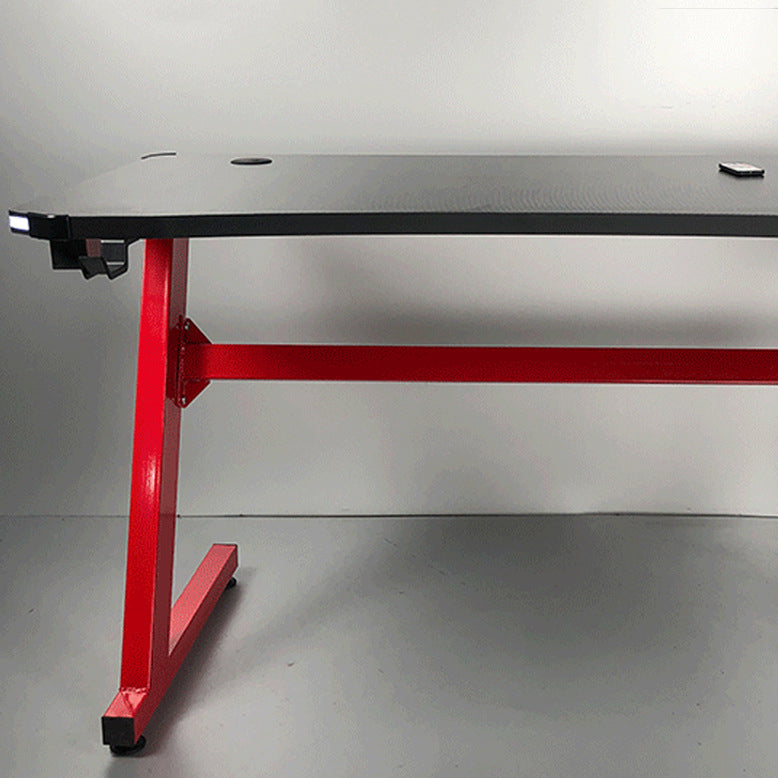 Contemporary Wooden Gaming Desk for Home 24"W X 30"H Desk in Black Clearhalo 'furn' 'furn_office_desk' 'Furniture' 'Office Desks' 'Office Furniture' 'office_desk' 6069617