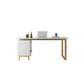 Rectangular Marble Office Desk Glam Solid Wood Writing Desk for Home Clearhalo 'furn' 'furn_office_desk' 'Furniture' 'Office Desks' 'Office Furniture' 'office_desk' 6069676