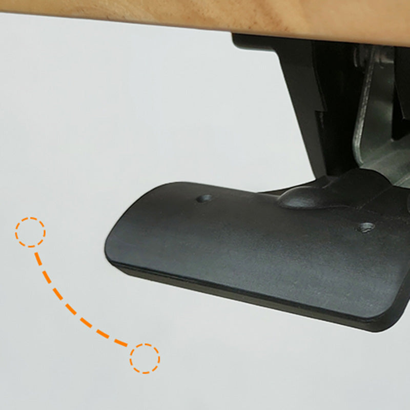 Escritorio moderno de madera maciza con escritorio base de forma de metal de metal