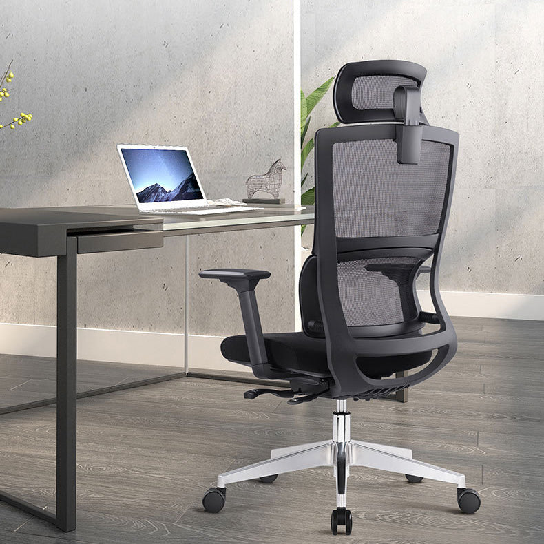 Executive Mid Back Office Chair Tilt Mechanism with Headrest Office Chair Clearhalo 'furn' 'furn_office_chair' 'Furniture' 'Office Chairs' 'Office Furniture' 'office_chair' 6069803
