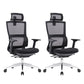 Executive Mid Back Office Chair Tilt Mechanism with Headrest Office Chair 2 Piece Set Metal Clearhalo 'furn' 'furn_office_chair' 'Furniture' 'Office Chairs' 'Office Furniture' 'office_chair' 6069806