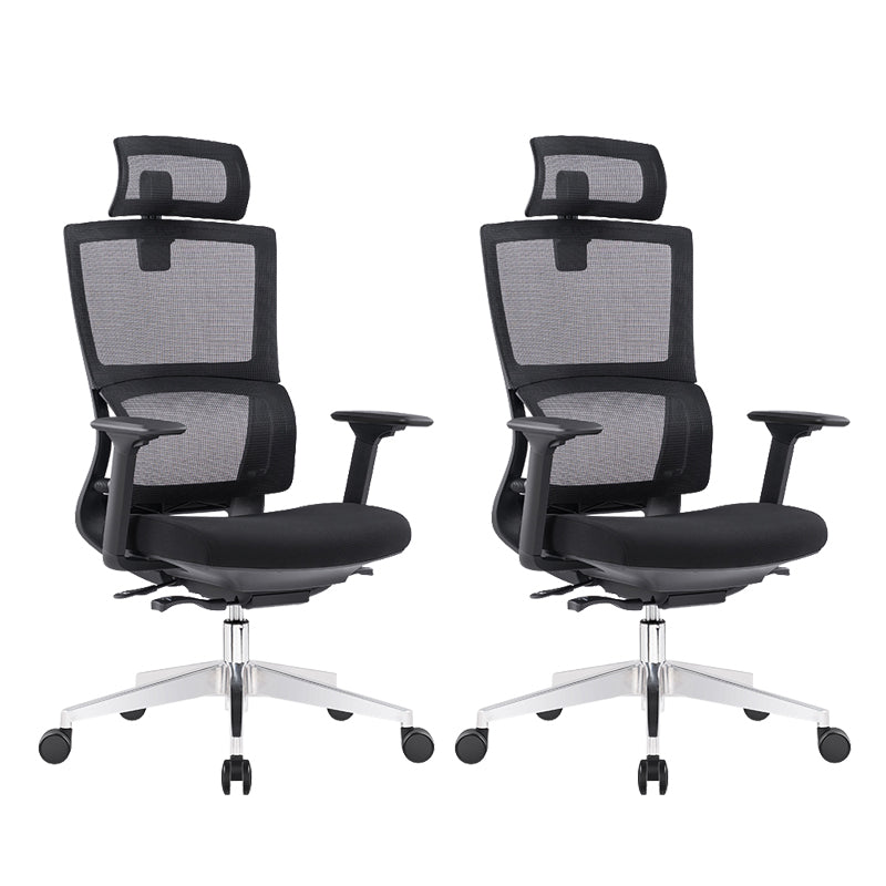 Executive Mid Back Office Chair Tilt Mechanism with Headrest Office Chair 2 Piece Set Metal Clearhalo 'furn' 'furn_office_chair' 'Furniture' 'Office Chairs' 'Office Furniture' 'office_chair' 6069806