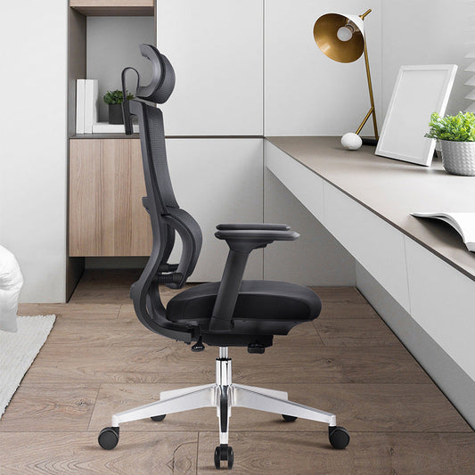 Executive Mid Back Office Chair Tilt Mechanism with Headrest Office Chair Clearhalo 'furn' 'furn_office_chair' 'Furniture' 'Office Chairs' 'Office Furniture' 'office_chair' 6069808