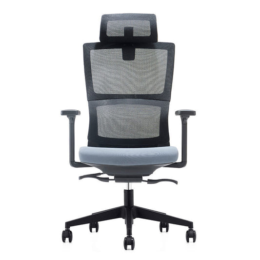 Executive Mid Back Office Chair Tilt Mechanism with Headrest Office Chair 1 Piece Nylon