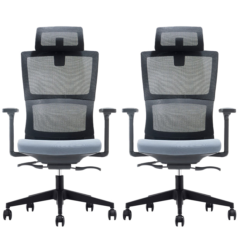 Executive Mid Back Office Chair Tilt Mechanism with Headrest Office Chair 2 Piece Set Nylon Clearhalo 'furn' 'furn_office_chair' 'Furniture' 'Office Chairs' 'Office Furniture' 'office_chair' 6069815