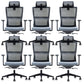 Executive Mid Back Office Chair Tilt Mechanism with Headrest Office Chair 6 Piece Set Nylon Clearhalo 'furn' 'furn_office_chair' 'Furniture' 'Office Chairs' 'Office Furniture' 'office_chair' 6069819