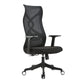 Fixed Arms Office Chair Microfiber Desk High Back Chair Swivel Ergonomic
