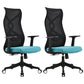 Fixed Arms Office Chair Microfiber Desk High Back Chair Swivel Ergonomic