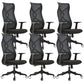 Fixed Arms Office Chair Microfiber Desk High Back Chair Swivel Ergonomic