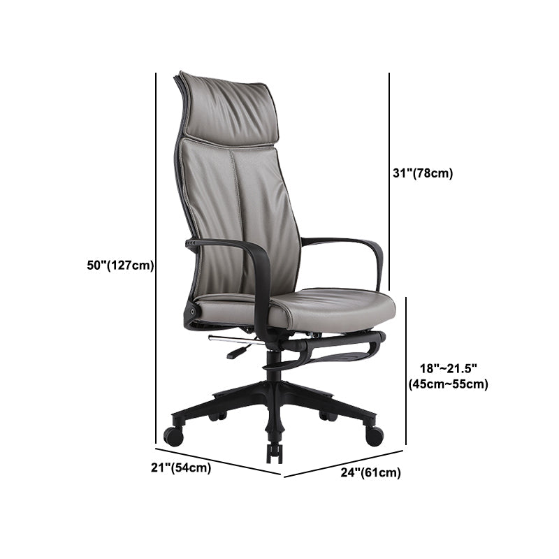 Sedia da ufficio a braccio fisso in fico in pelle posteriori in pelle ruote ergonomiche