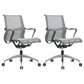 Modern Office Chair with Wheels Mid-Back Mesh Desk Chair Ergonomic Chair 2 Piece Set Clearhalo 'furn' 'furn_office_chair' 'Furniture' 'Office Chairs' 'Office Furniture' 'office_chair' 6069924