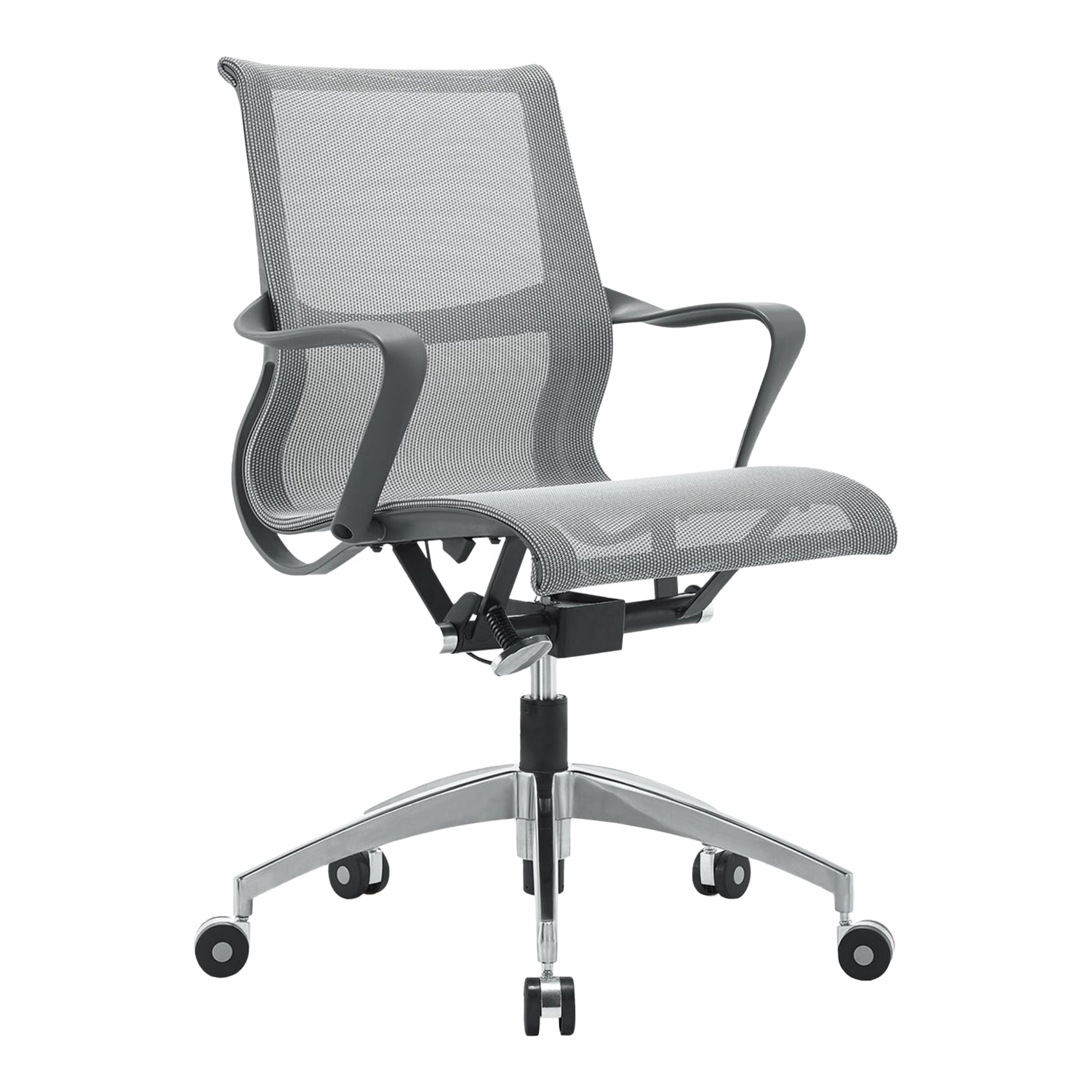 Modern Office Chair with Wheels Mid-Back Mesh Desk Chair Ergonomic Chair 1 Piece Clearhalo 'furn' 'furn_office_chair' 'Furniture' 'Office Chairs' 'Office Furniture' 'office_chair' 6069931