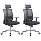 Height-adjustable Office Chair with Breathable AirGrid Arm Chair Black 2 Piece Set Metal Clearhalo 'furn' 'furn_office_chair' 'Furniture' 'Office Chairs' 'Office Furniture' 'office_chair' 6070038