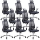 Height-adjustable Office Chair with Breathable AirGrid Arm Chair Black 8 Piece Set Metal Clearhalo 'furn' 'furn_office_chair' 'Furniture' 'Office Chairs' 'Office Furniture' 'office_chair' 6070045