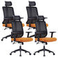 Height-adjustable Office Chair with Breathable AirGrid Arm Chair Orange 4 Piece Set Nylon Clearhalo 'furn' 'furn_office_chair' 'Furniture' 'Office Chairs' 'Office Furniture' 'office_chair' 6070063