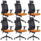 Height-adjustable Office Chair with Breathable AirGrid Arm Chair Orange 6 Piece Set Nylon Clearhalo 'furn' 'furn_office_chair' 'Furniture' 'Office Chairs' 'Office Furniture' 'office_chair' 6070064