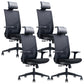 Contemporary Office Chair Mesh Computer Chair Ergonomic High Back Task Chair 4 Piece Set Clearhalo 'furn' 'furn_office_chair' 'Furniture' 'Office Chairs' 'Office Furniture' 'office_chair' 6070075