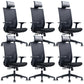 Contemporary Office Chair Mesh Computer Chair Ergonomic High Back Task Chair 6 Piece Set Clearhalo 'furn' 'furn_office_chair' 'Furniture' 'Office Chairs' 'Office Furniture' 'office_chair' 6070077