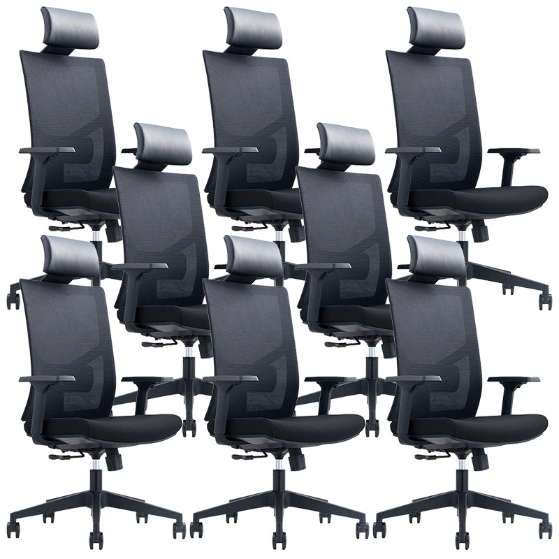 Contemporary Office Chair Mesh Computer Chair Ergonomic High Back Task Chair 8 Piece Set Clearhalo 'furn' 'furn_office_chair' 'Furniture' 'Office Chairs' 'Office Furniture' 'office_chair' 6070079