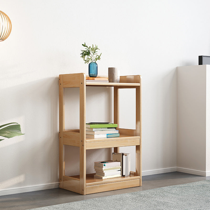 Modern Solid Wood Bookcase Open Back Standard Bookcase for Study