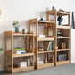 Modern Solid Wood Bookcase Open Back Standard Bookcase for Study