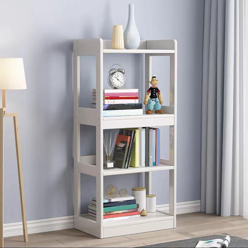 Modern Solid Wood Bookcase Open Back Standard Bookcase for Study