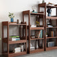Modern Solid Wood Bookcase Open Back Standard Bookcase for Study