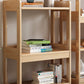 Modern Solid Wood Bookcase Open Back Standard Bookcase for Study