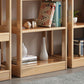 Modern Solid Wood Bookcase Open Back Standard Bookcase for Study