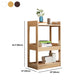 Modern Solid Wood Bookcase Open Back Standard Bookcase for Study