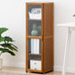 Contemporary Standard Shelf Bookcase Bamboo Book Shelf with Doors