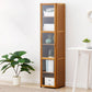 Contemporary Standard Shelf Bookcase Bamboo Book Shelf with Doors