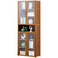 Contemporary Standard Shelf Bookcase Bamboo Book Shelf with Doors