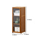 Contemporary Standard Shelf Bookcase Bamboo Book Shelf with Doors