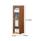 Contemporary Standard Shelf Bookcase Bamboo Book Shelf with Doors