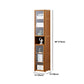 Contemporary Standard Shelf Bookcase Bamboo Book Shelf with Doors