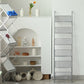 Modem & Contemporary Silver Bookcase Etagere Metal Book Shelf