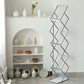 Modem & Contemporary Silver Bookcase Etagere Metal Book Shelf