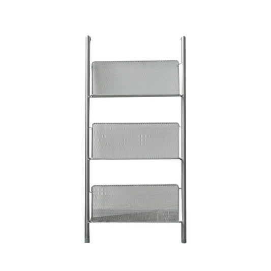 Modem & Contemporary Silver Bookcase Etagere Metal Book Shelf